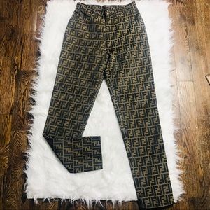 Vintage Fendi Monogram High Waisted Jeans